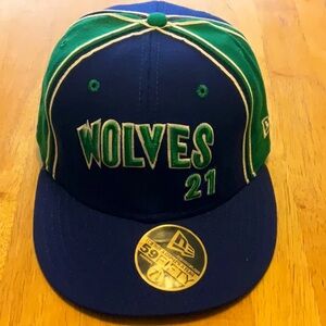 New ERA 59/FIFTY T-Wolves 21 Kevin Garnett NBA Fitted Baseball Cap